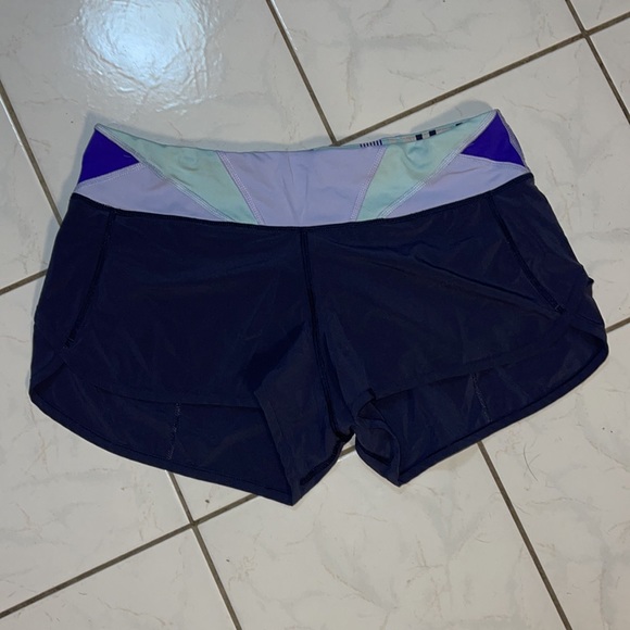 Lululemon Speed Short *purple w patterned band* - Picture 2 of 5